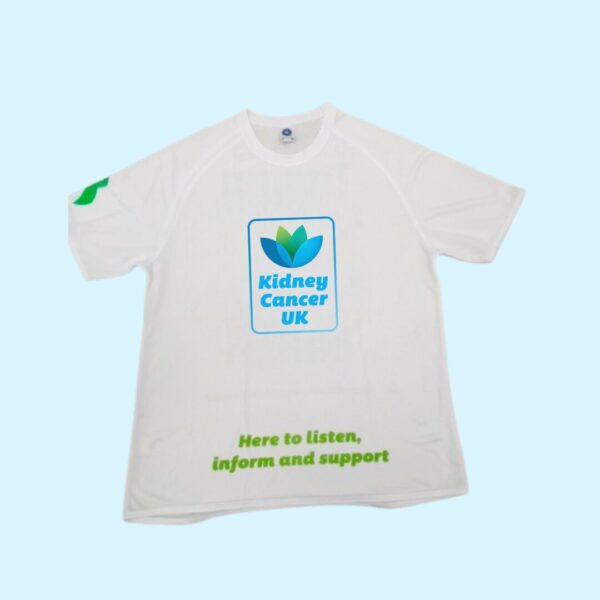 Kidney Cancer UK White Running T-Shirt