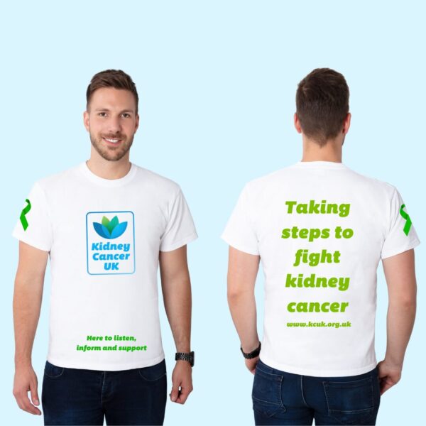 Kidney Cancer UK White Running T-Shirt - Image 4