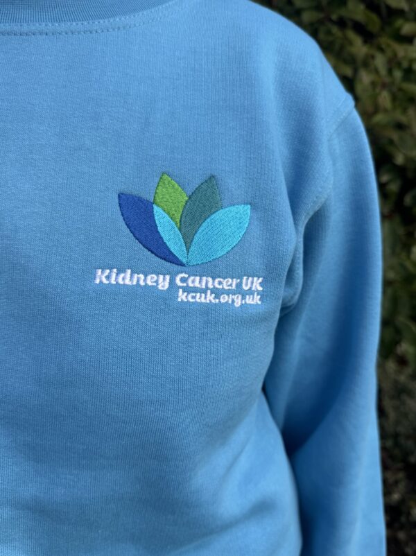 Kidney Cancer UK Blue Sweatshirt - Image 2